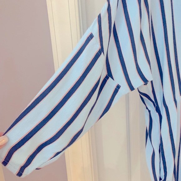 TOPSHOP Striped Button Down Shirt Mini 👗 Dress - Picture 5 of 8